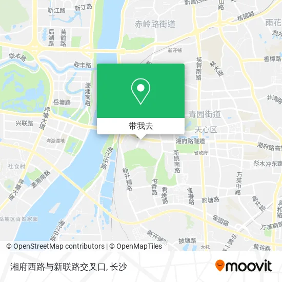 湘府西路与新联路交叉口地图