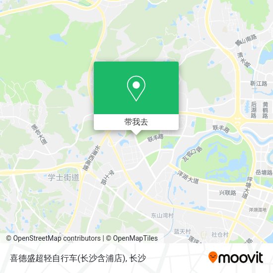 喜德盛超轻自行车(长沙含浦店)地图