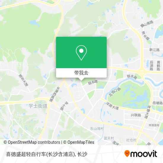 喜德盛超轻自行车(长沙含浦店)地图