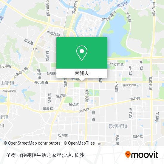 圣得西轻装轻生活之家星沙店地图