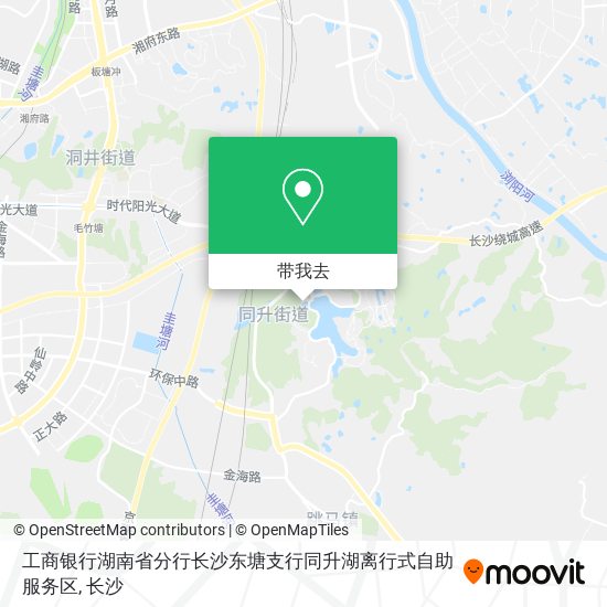工商银行湖南省分行长沙东塘支行同升湖离行式自助服务区地图