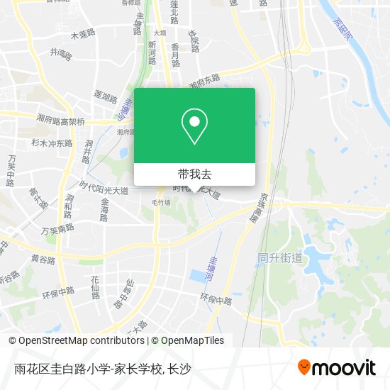 雨花区圭白路小学-家长学校地图