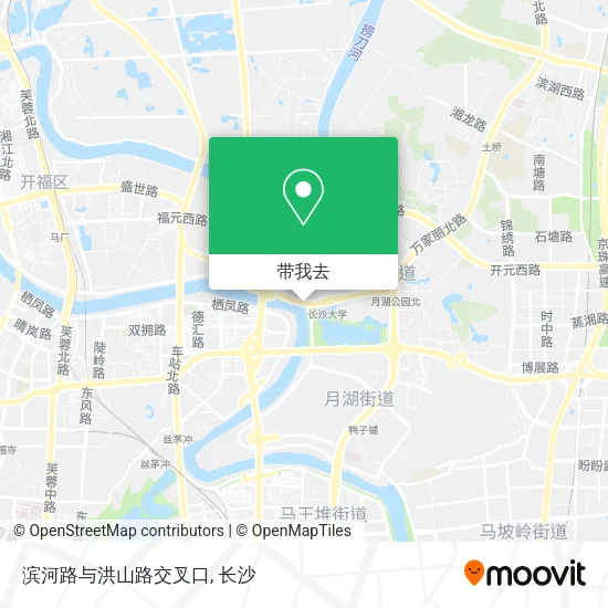 滨河路与洪山路交叉口地图
