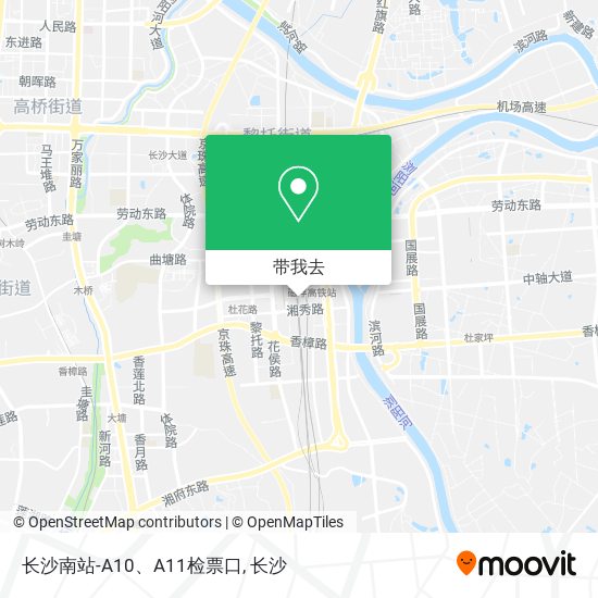 长沙南站-A10、A11检票口地图