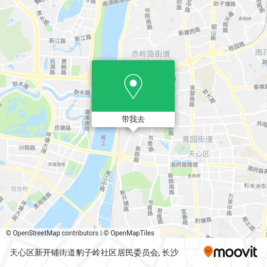 天心区新开铺街道豹子岭社区居民委员会地图