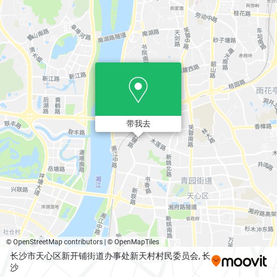 长沙市天心区新开铺街道办事处新天村村民委员会地图