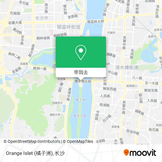 Orange Islet (橘子洲)地图