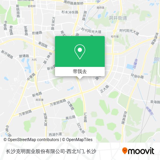 长沙克明面业股份有限公司-西北1门地图