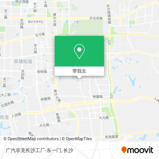 广汽菲克长沙工厂-东一门地图