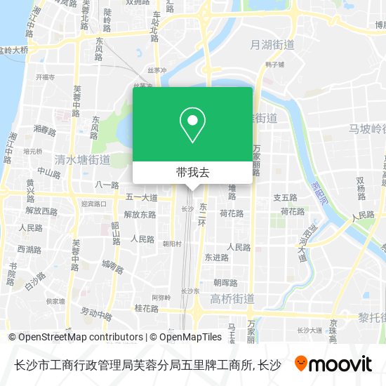 长沙市工商行政管理局芙蓉分局五里牌工商所地图