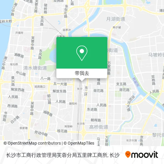 长沙市工商行政管理局芙蓉分局五里牌工商所地图