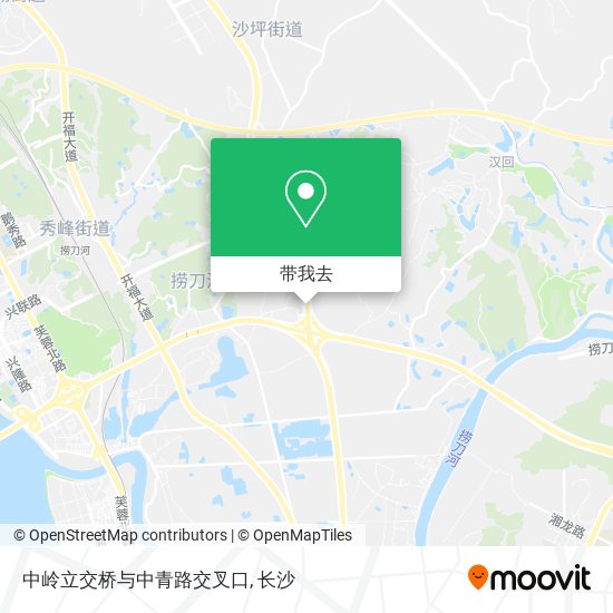 中岭立交桥与中青路交叉口地图