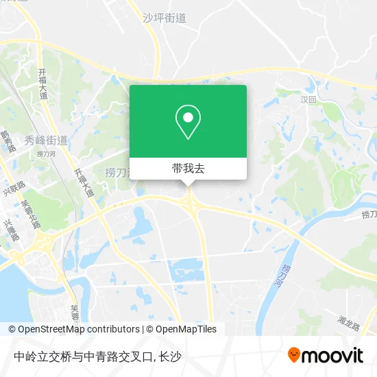 中岭立交桥与中青路交叉口地图