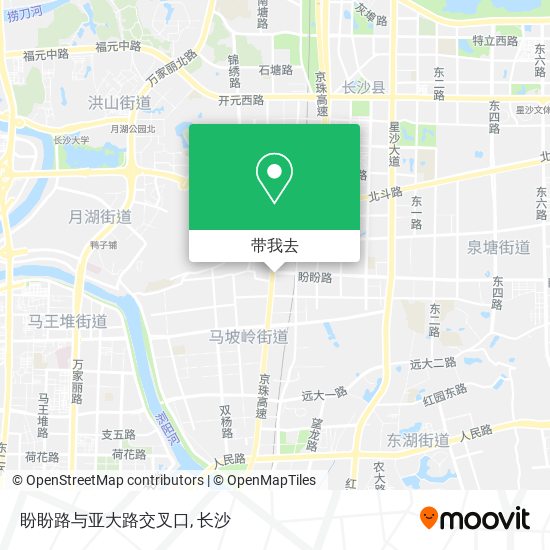 盼盼路与亚大路交叉口地图