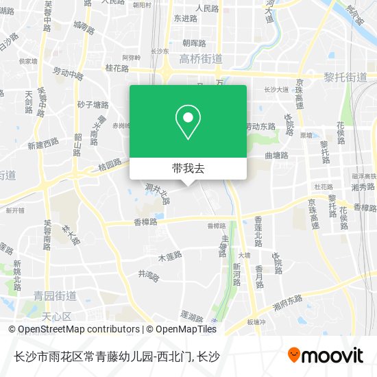 长沙市雨花区常青藤幼儿园-西北门地图