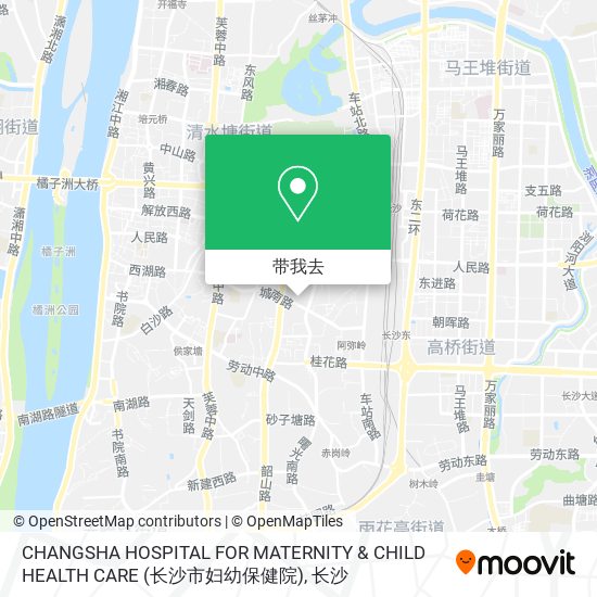 CHANGSHA HOSPITAL FOR MATERNITY & CHILD HEALTH CARE (长沙市妇幼保健院)地图