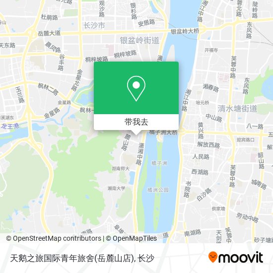 天鹅之旅国际青年旅舍(岳麓山店)地图