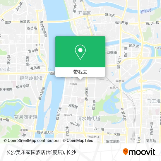 长沙美乐家园酒店(华厦店)地图