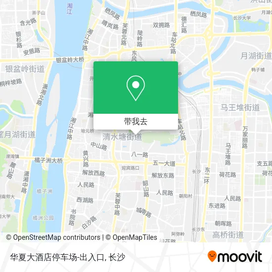 华夏大酒店停车场-出入口地图