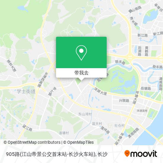 905路(江山帝景公交首末站-长沙火车站)地图