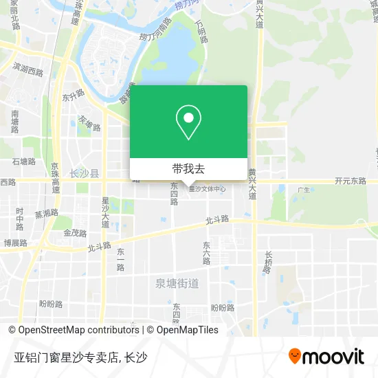 亚铝门窗星沙专卖店地图