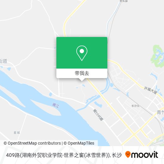 409路(湖南外贸职业学院-世界之窗(冰雪世界))地图