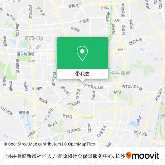 洞井街道新裕社区人力资源和社会保障服务中心地图
