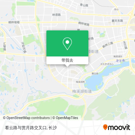 看云路与赏月路交叉口地图