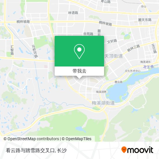 看云路与踏雪路交叉口地图