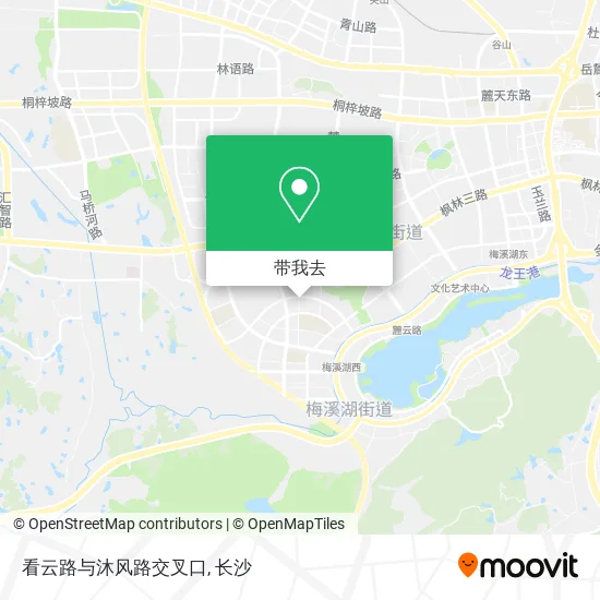 看云路与沐风路交叉口地图