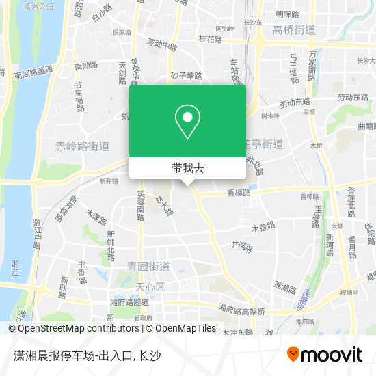 潇湘晨报停车场-出入口地图