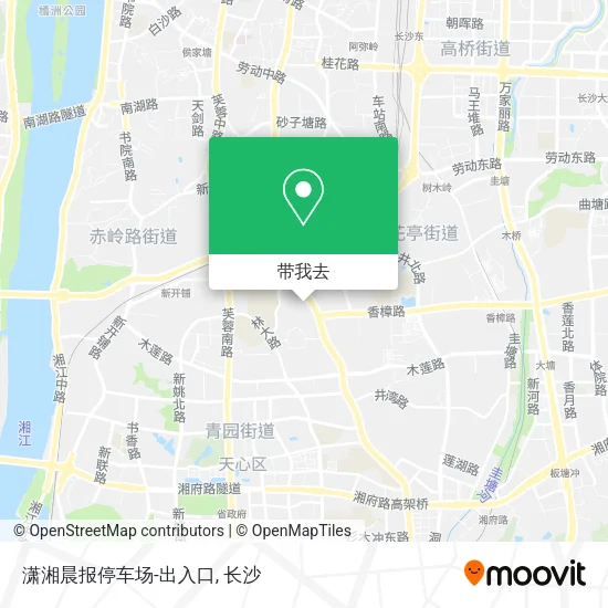 潇湘晨报停车场-出入口地图