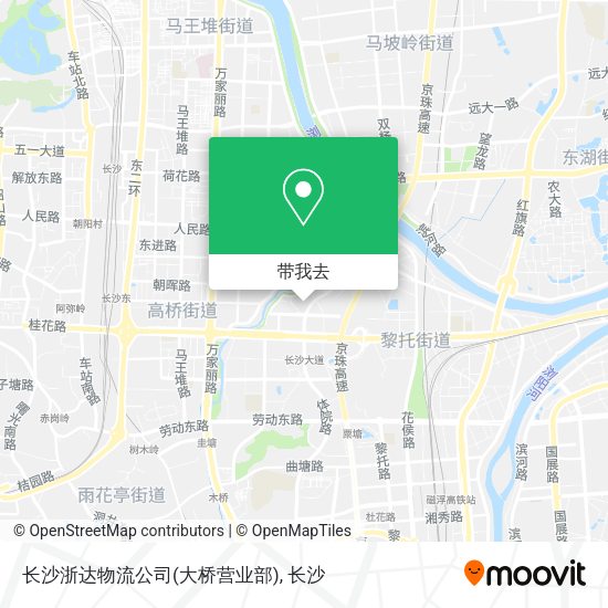 长沙浙达物流公司(大桥营业部)地图