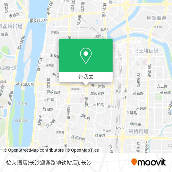 怡莱酒店(长沙迎宾路地铁站店)地图