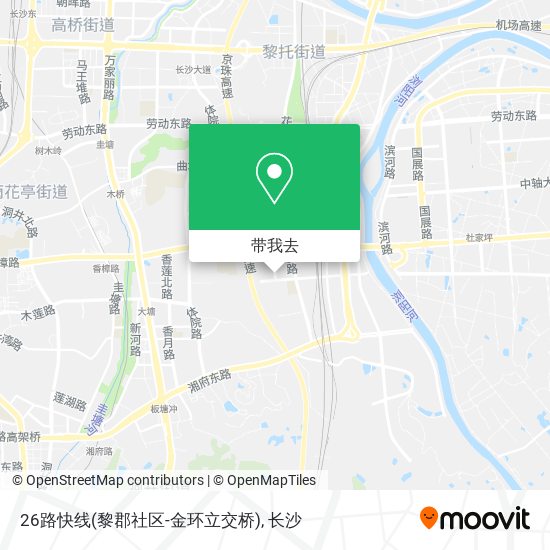 26路快线(黎郡社区-金环立交桥)地图