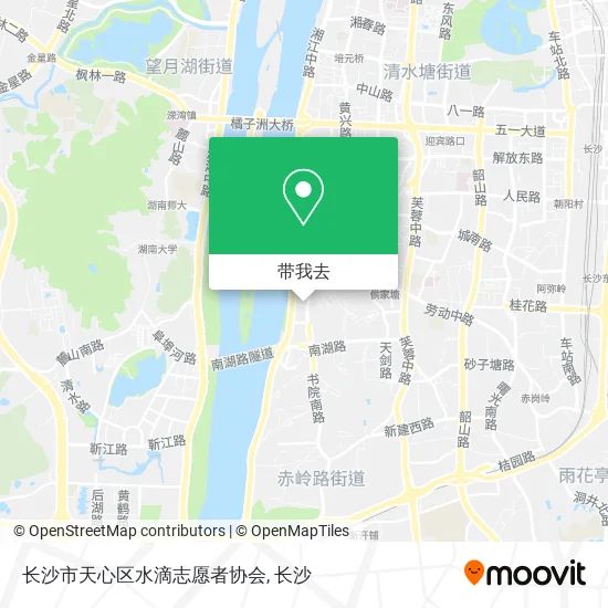 长沙市天心区水滴志愿者协会地图