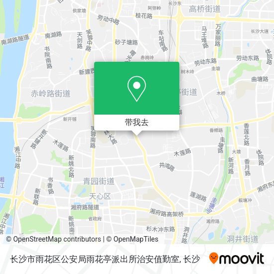 长沙市雨花区公安局雨花亭派出所治安值勤室地图