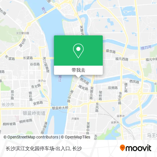 长沙滨江文化园停车场-出入口地图