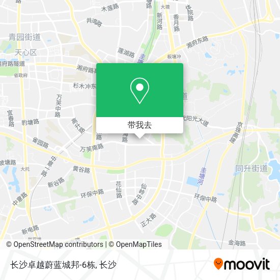 长沙卓越蔚蓝城邦-6栋地图