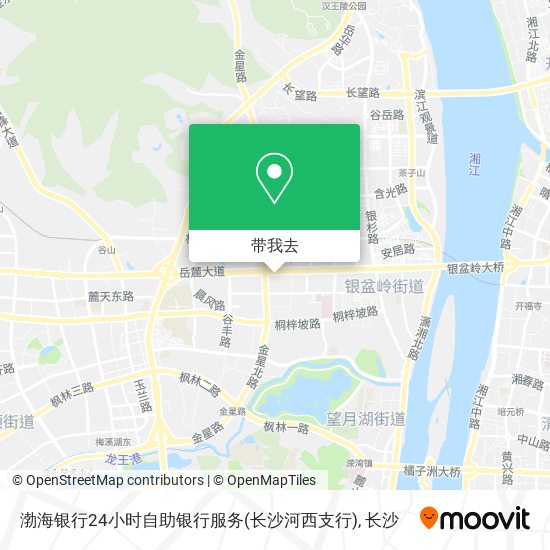 渤海银行24小时自助银行服务(长沙河西支行)地图