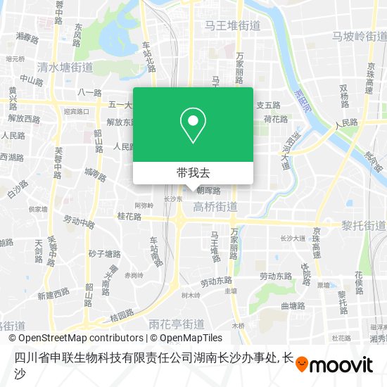 四川省申联生物科技有限责任公司湖南长沙办事处地图