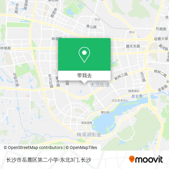 长沙市岳麓区第二小学-东北3门地图