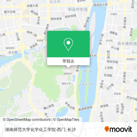 湖南师范大学化学化工学院-西门地图