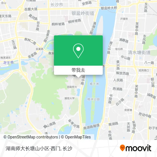 湖南师大长塘山小区-西门地图
