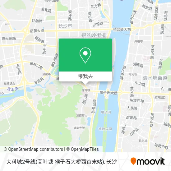 大科城2号线(高叶塘-猴子石大桥西首末站)地图