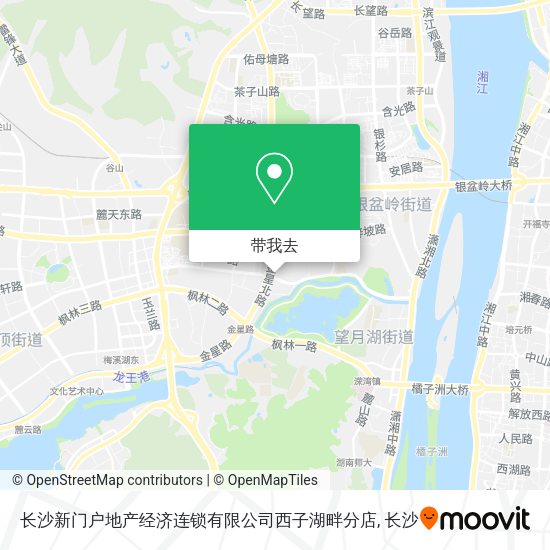 长沙新门户地产经济连锁有限公司西子湖畔分店地图