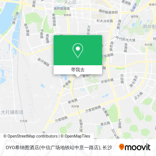 OYO希纳图酒店(中信广场地铁站中意一路店)地图