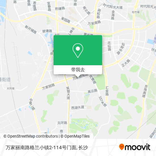 万家丽南路格兰小镇2-114号门面地图