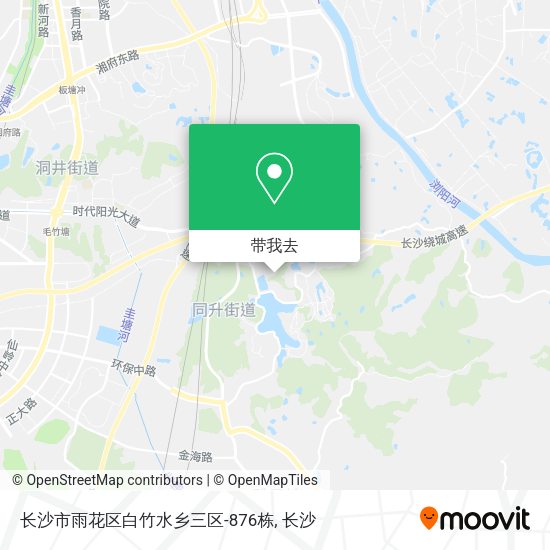 长沙市雨花区白竹水乡三区-876栋地图