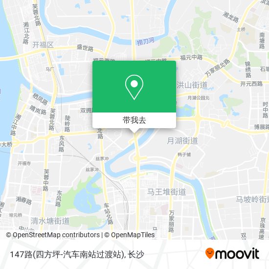 147路(四方坪-汽车南站过渡站)地图